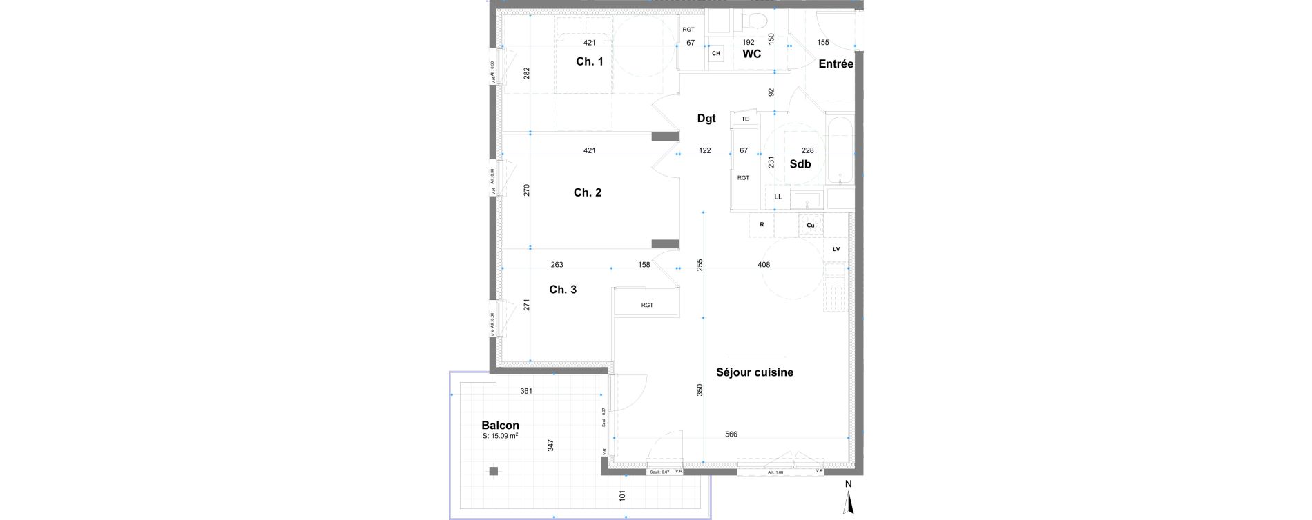 Appartement T4 de 81,54 m2 &agrave; Frangy Centre