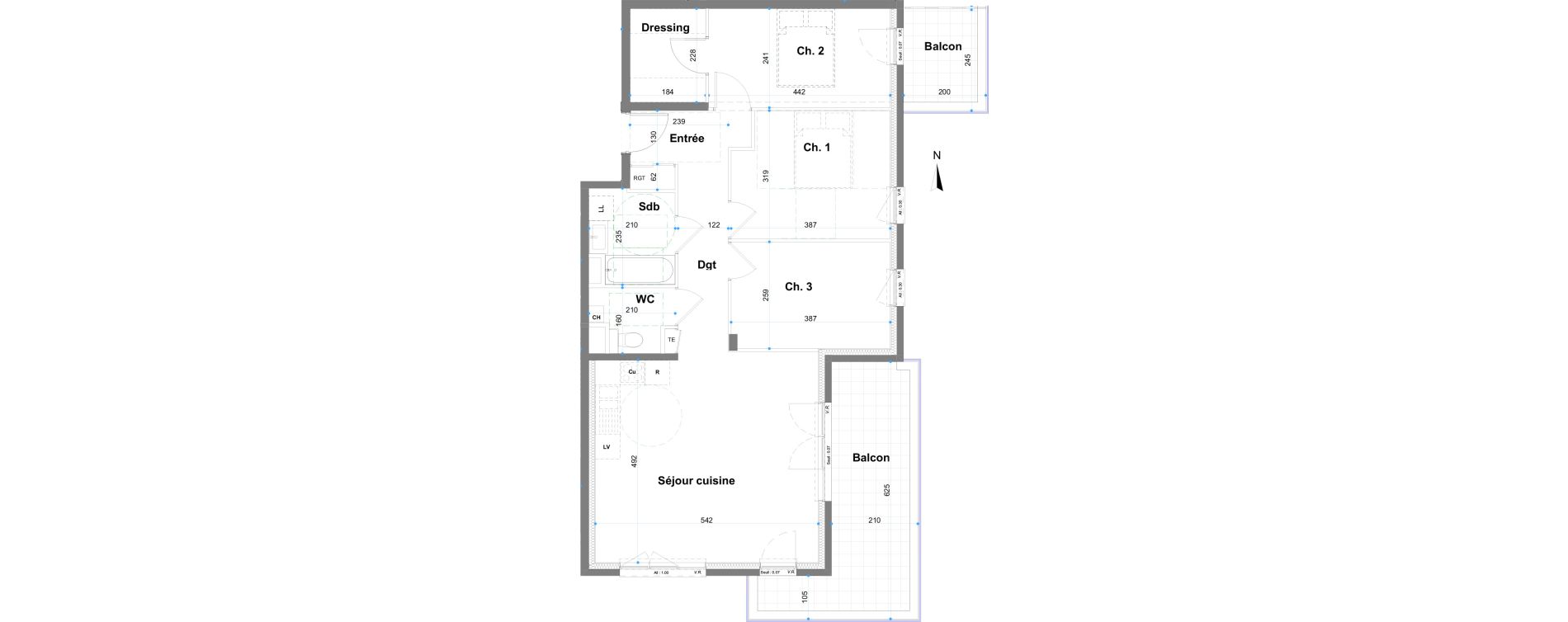 Appartement T4 de 80,74 m2 &agrave; Frangy Centre