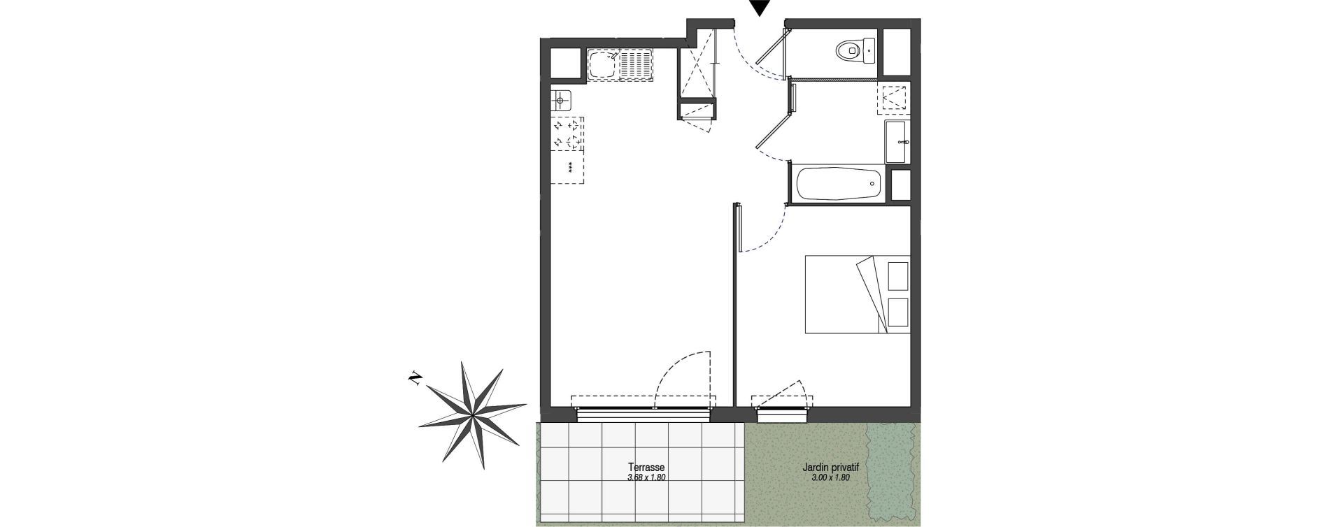 Appartement T2 de 41,26 m2 &agrave; La Balme-De-Sillingy Centre