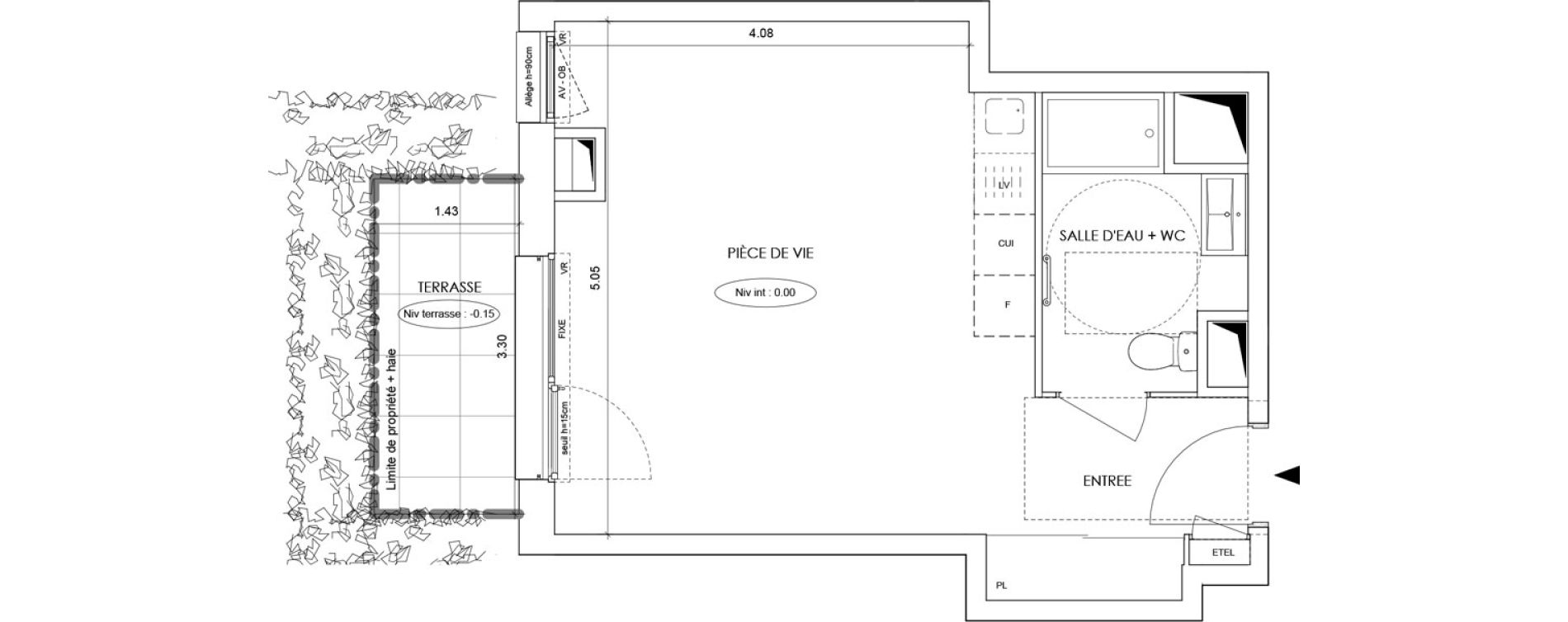 Appartement T1 de 32,30 m2 &agrave; La Roche-Sur-Foron Centre