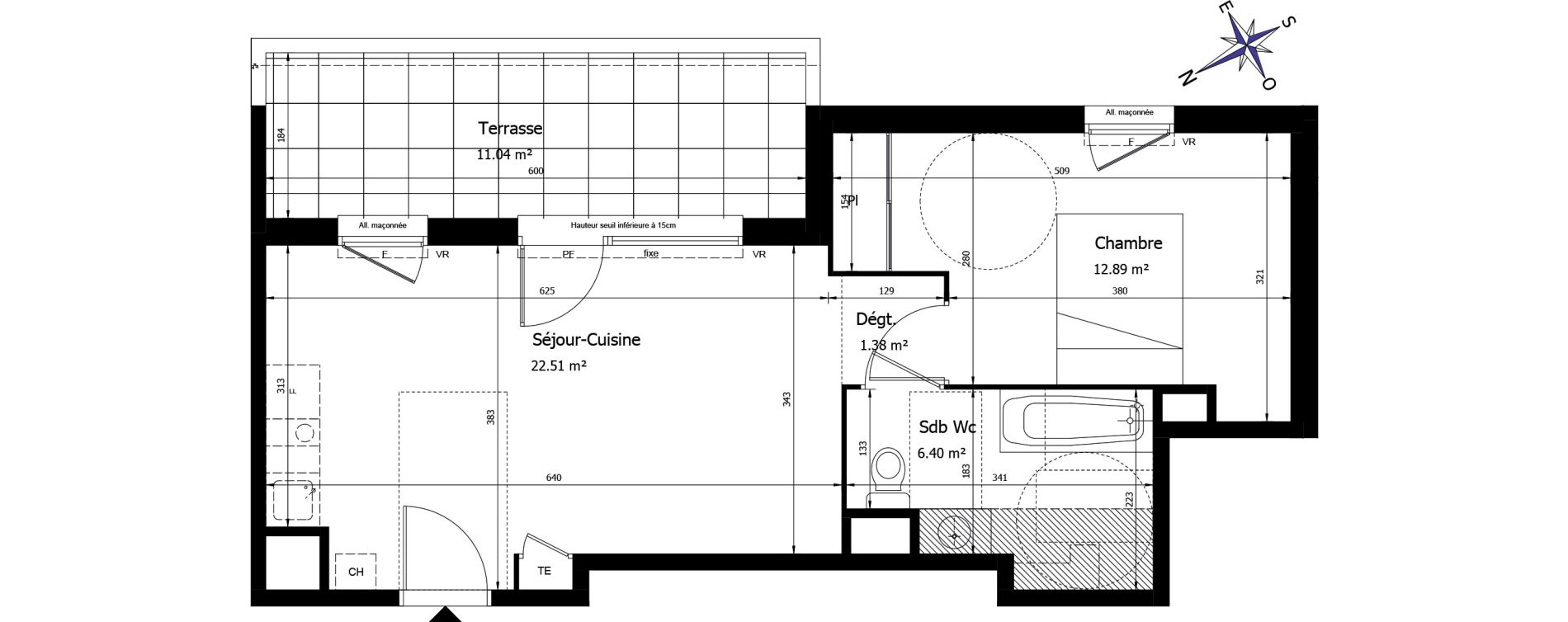 Appartement T2 de 43,18 m2 à La Roche-Sur-Foron Centre