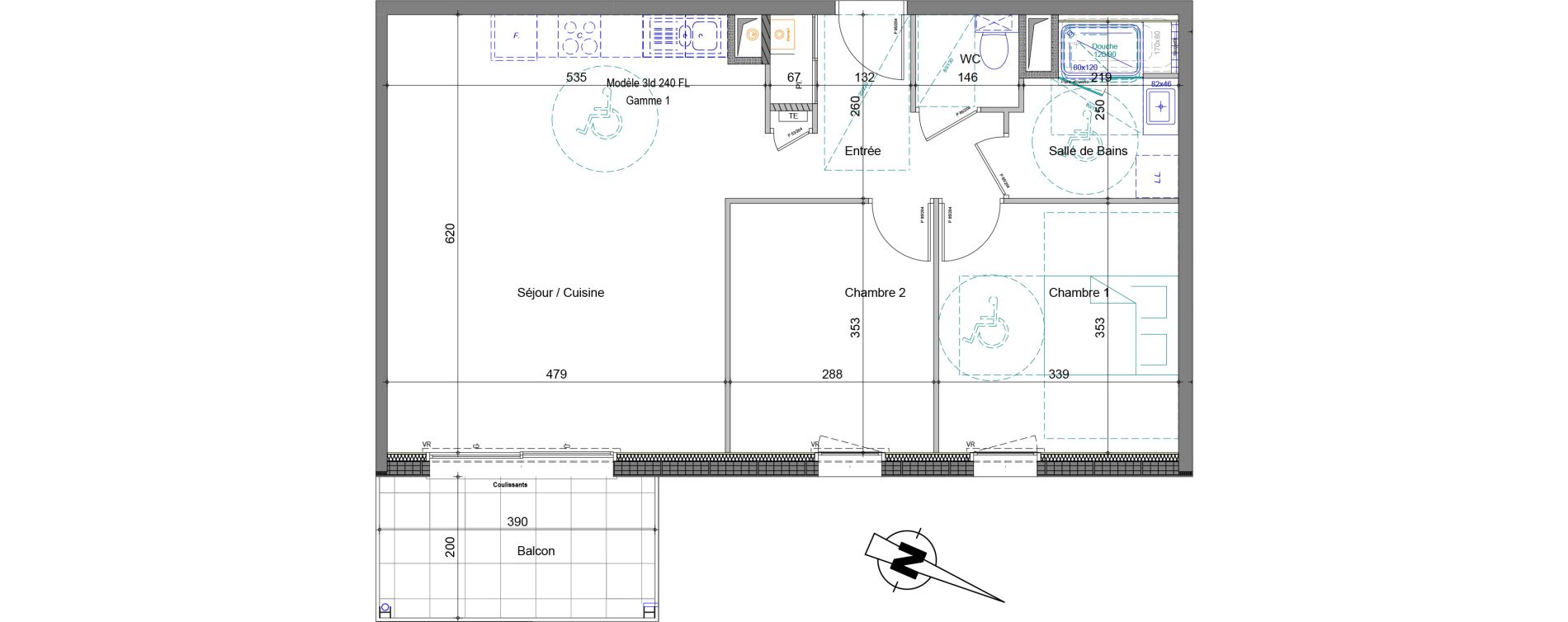 Appartement T3 de 66,53 m2 &agrave; La Roche-Sur-Foron Centre