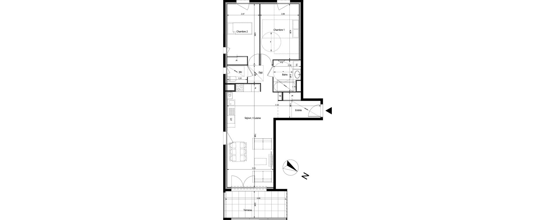 Appartement T3 de 66,95 m2 &agrave; La Roche-Sur-Foron Centre