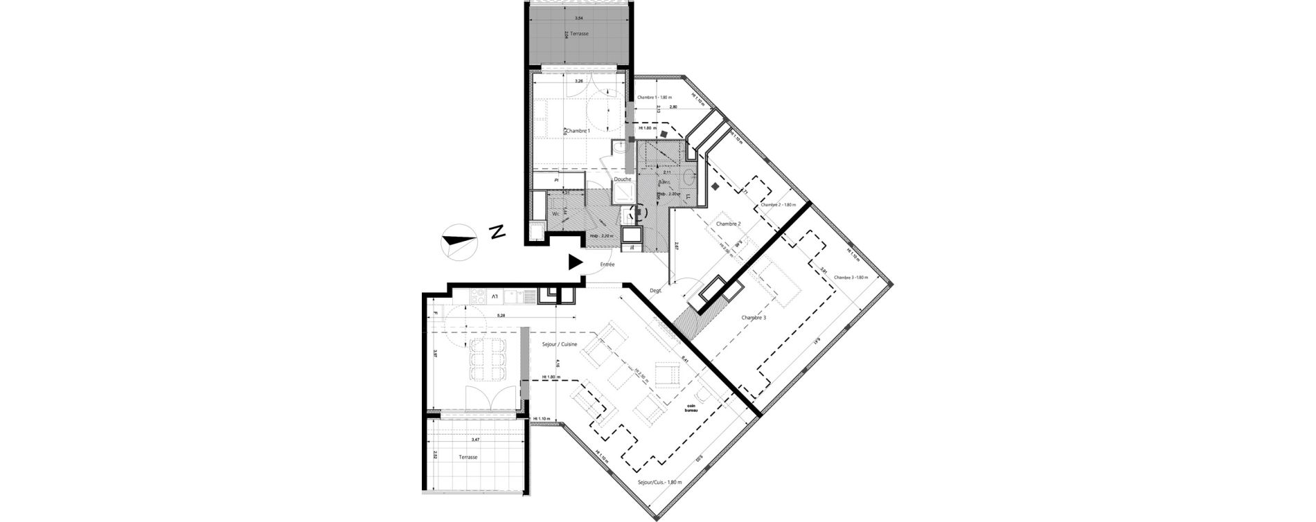 Appartement T4 de 98,82 m2 &agrave; La Roche-Sur-Foron Centre