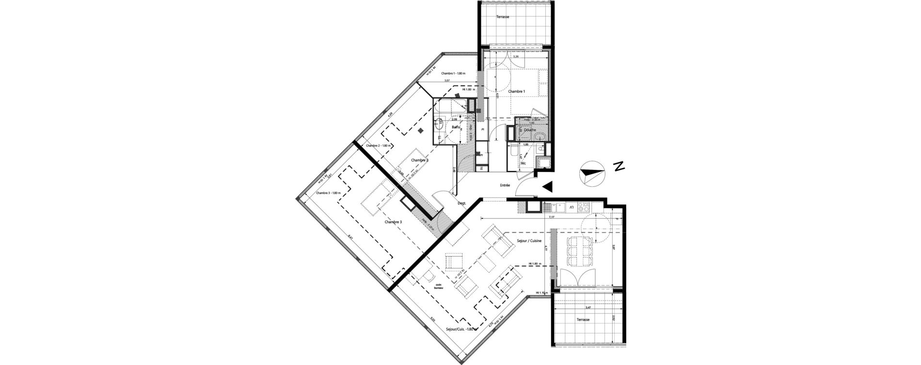 Appartement T4 de 101,34 m2 à La Roche-Sur-Foron Centre