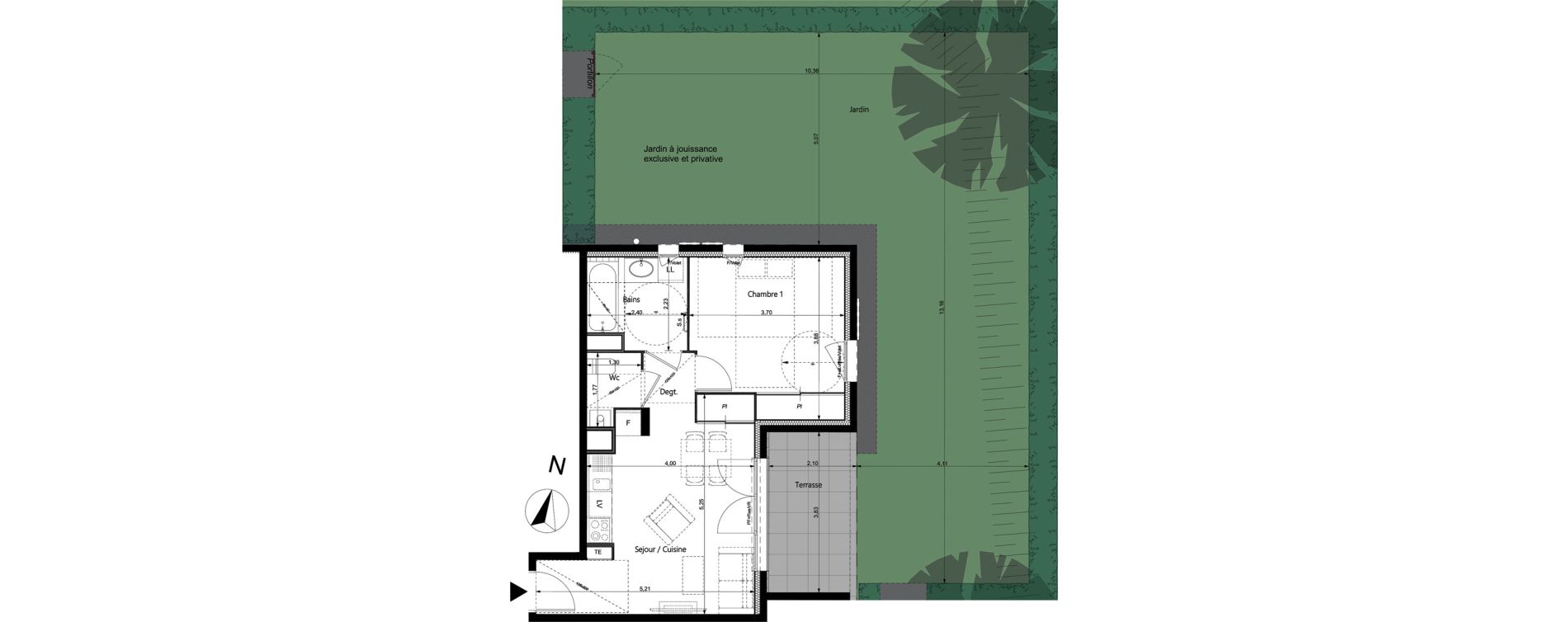 Appartement T2 de 42,47 m2 &agrave; La Roche-Sur-Foron Centre