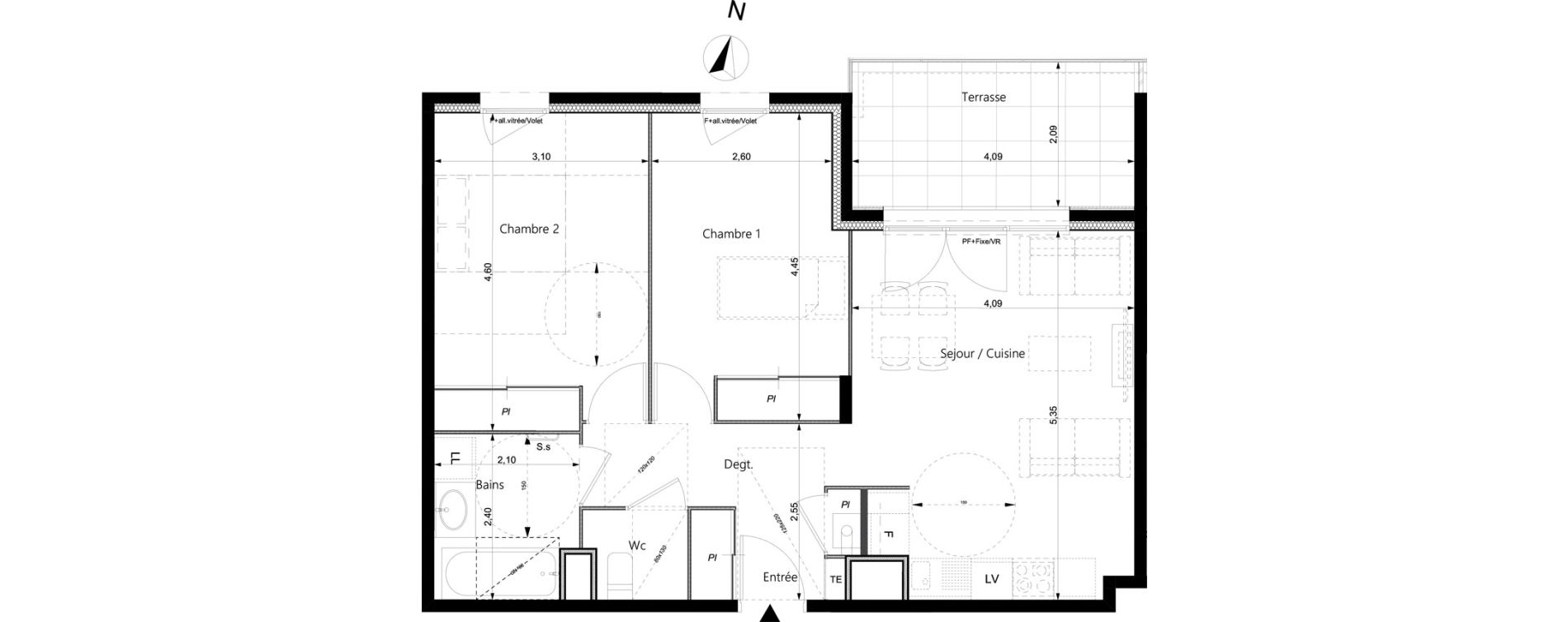 Appartement T3 de 61,42 m2 &agrave; La Roche-Sur-Foron Centre