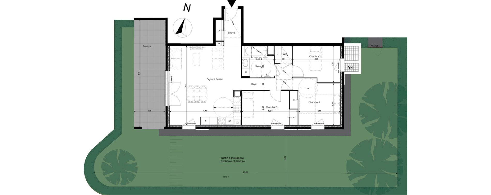 Appartement T4 de 80,98 m2 &agrave; La Roche-Sur-Foron Centre