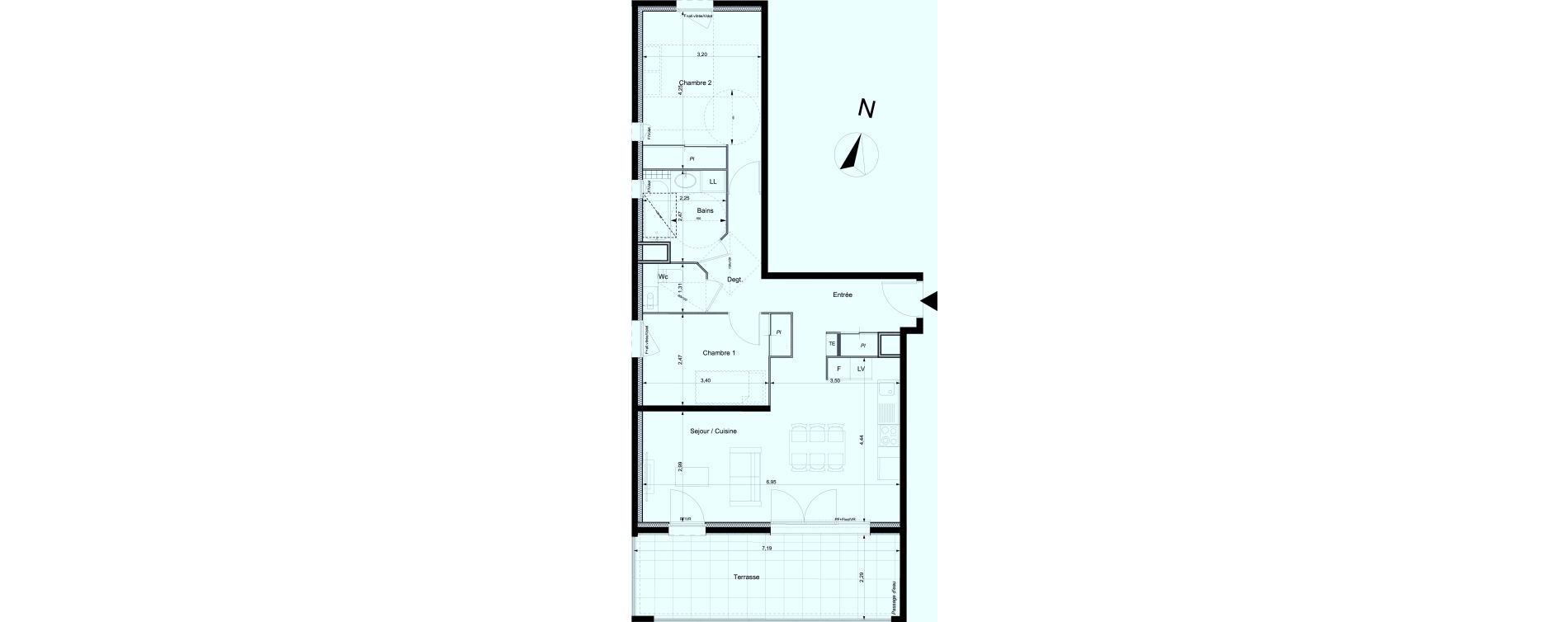 Appartement T3 de 66,81 m2 &agrave; La Roche-Sur-Foron Centre