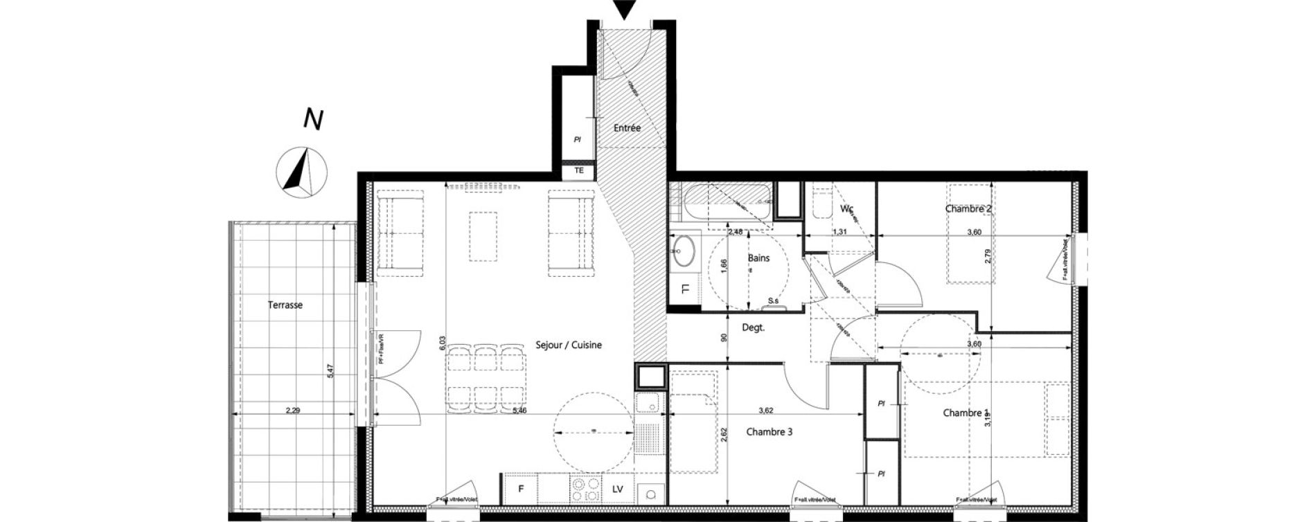 Appartement T4 de 80,98 m2 &agrave; La Roche-Sur-Foron Centre