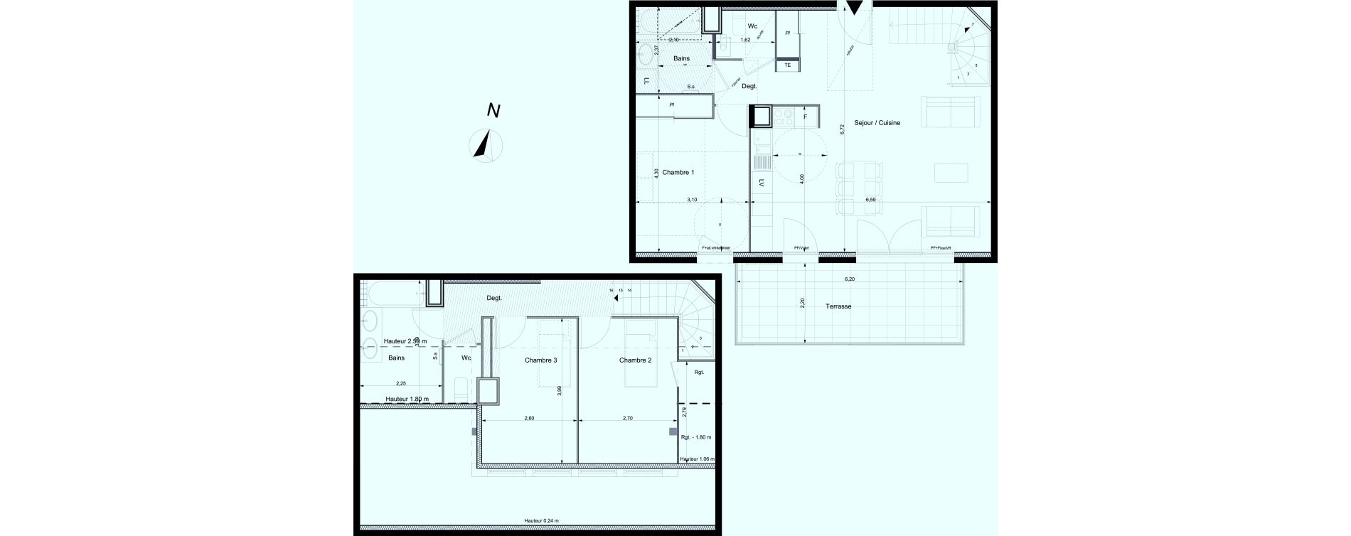 Appartement T4 de 95,76 m2 &agrave; La Roche-Sur-Foron Centre