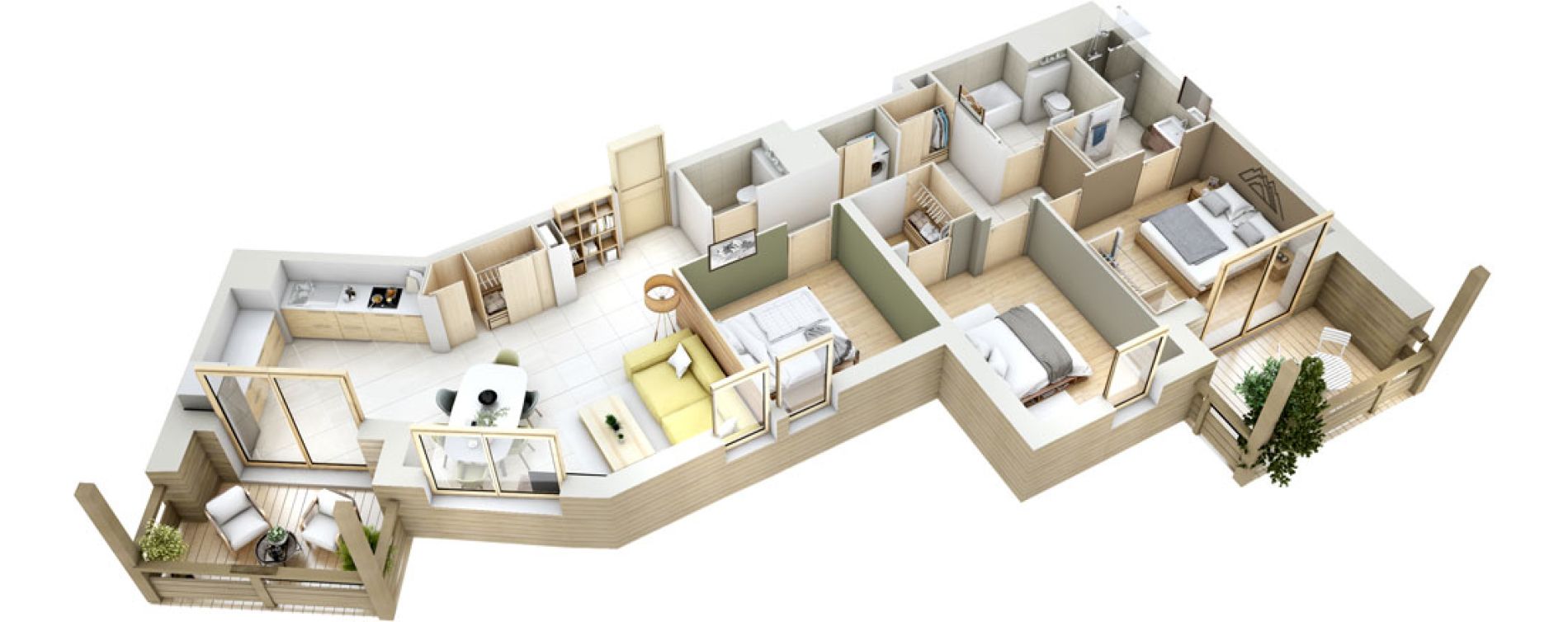 Appartement T4 de 89,85 m2 aux Gets Centre