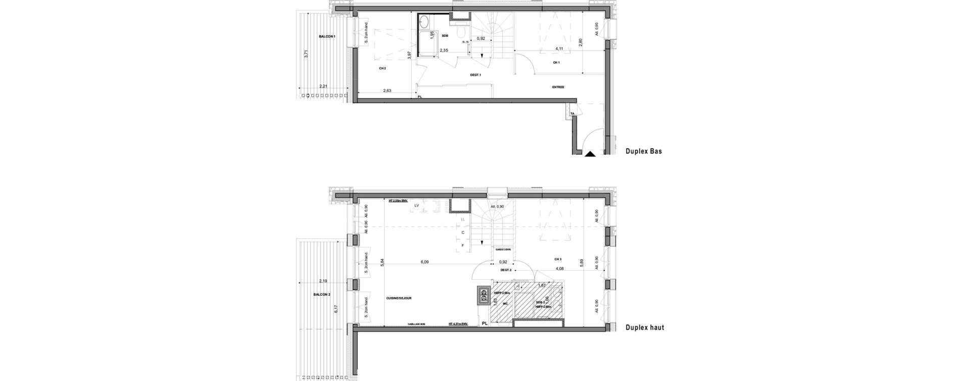 Duplex T4 de 101,37 m2 aux Gets Les perri&egrave;res