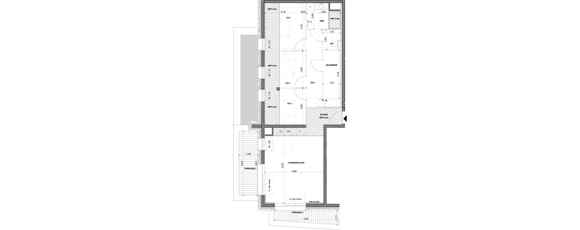 Appartement T4 de 80,66 m2 aux Gets Les perri&egrave;res