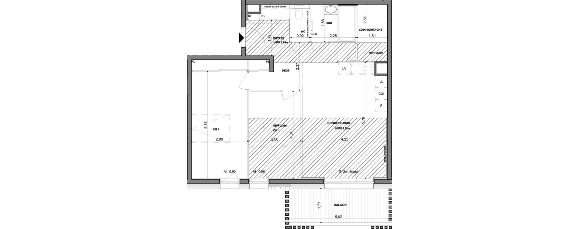 Appartement T3 de 74,28 m2 aux Gets Les perri&egrave;res