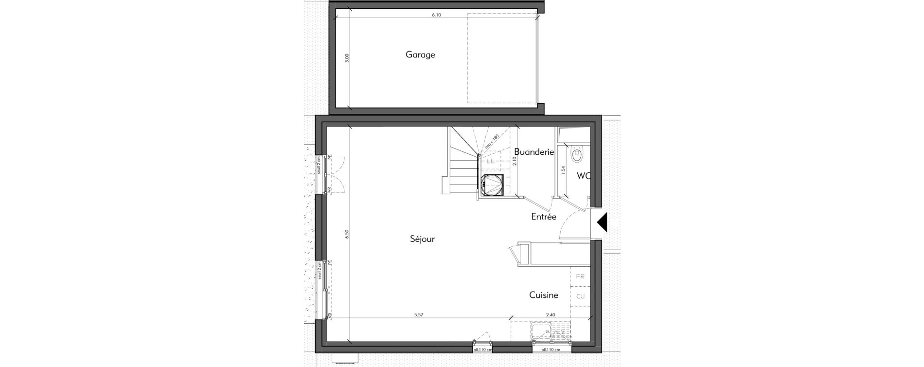 Appartement T4 de 93,97 m2 &agrave; Loisin Centre