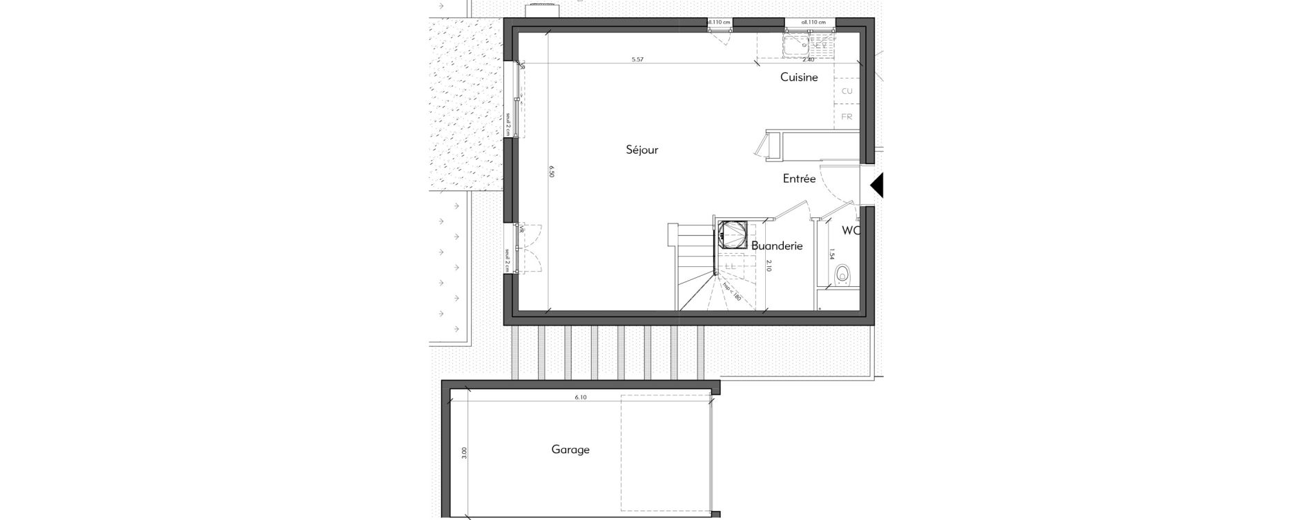 Appartement T4 de 93,96 m2 &agrave; Loisin Centre