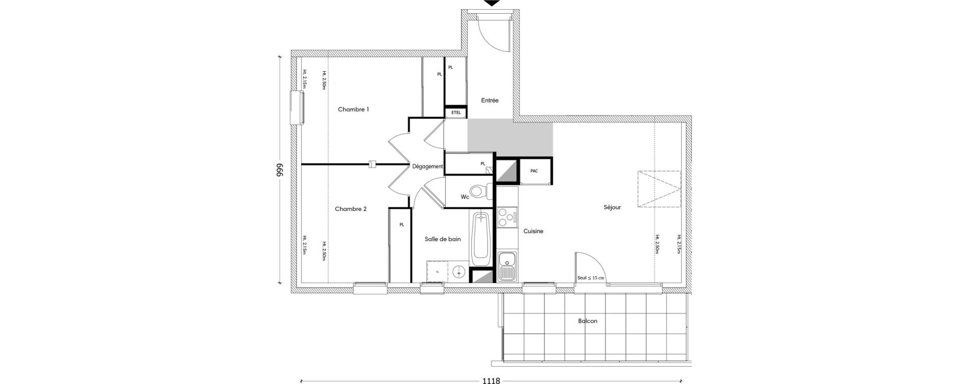 Appartement T3 de 63,39 m2 &agrave; Marcellaz Centre