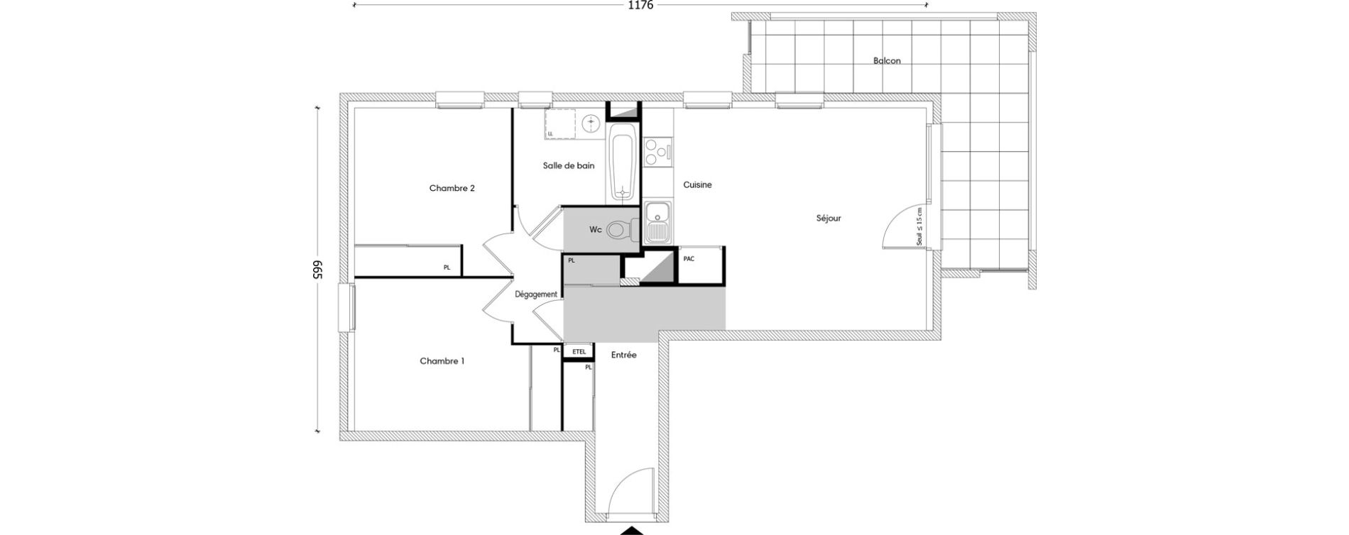 Appartement T3 de 66,04 m2 &agrave; Marcellaz Centre