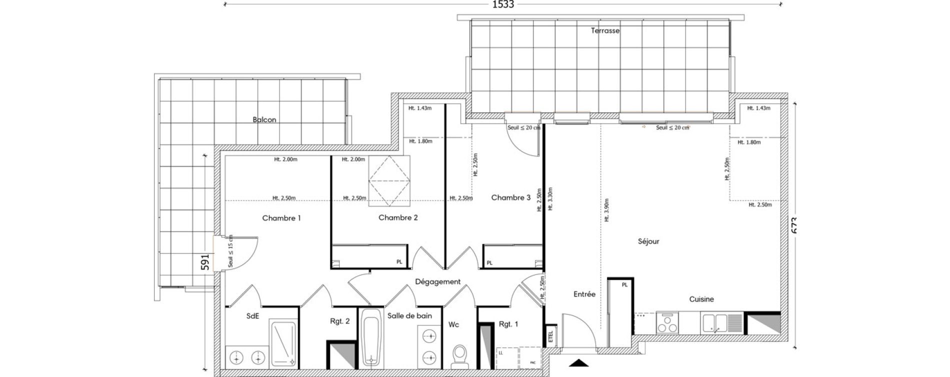 Appartement T4 de 88,24 m2 &agrave; Marcellaz Centre