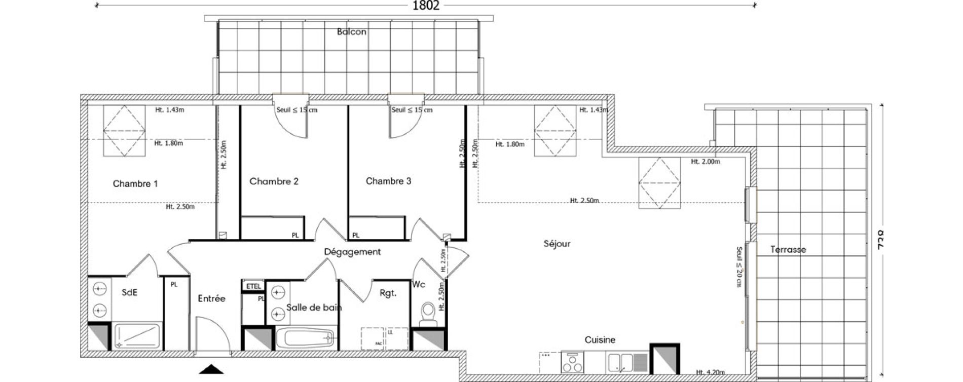 Appartement T4 de 108,62 m2 &agrave; Marcellaz Centre