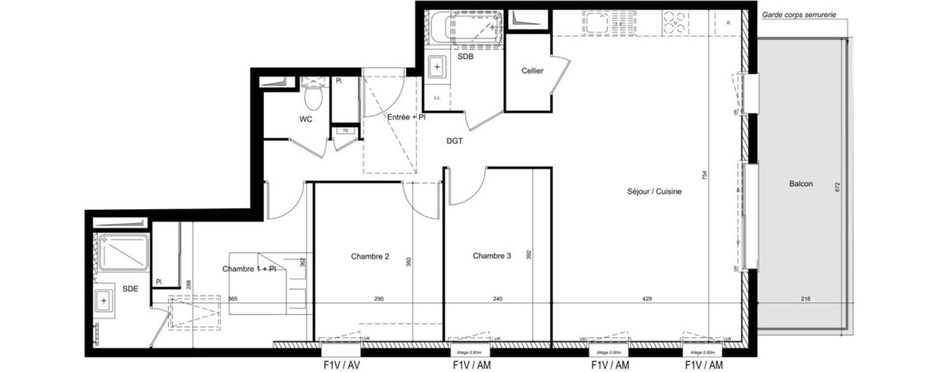 Appartement T4 de 84,33 m2 &agrave; Marcellaz Centre