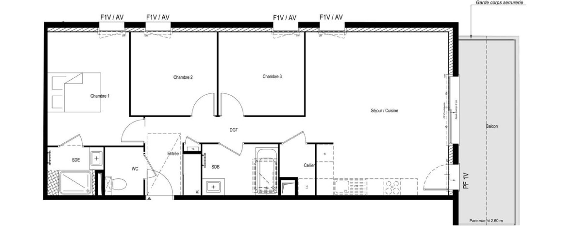 Appartement T4 de 80,42 m2 &agrave; Marcellaz Centre