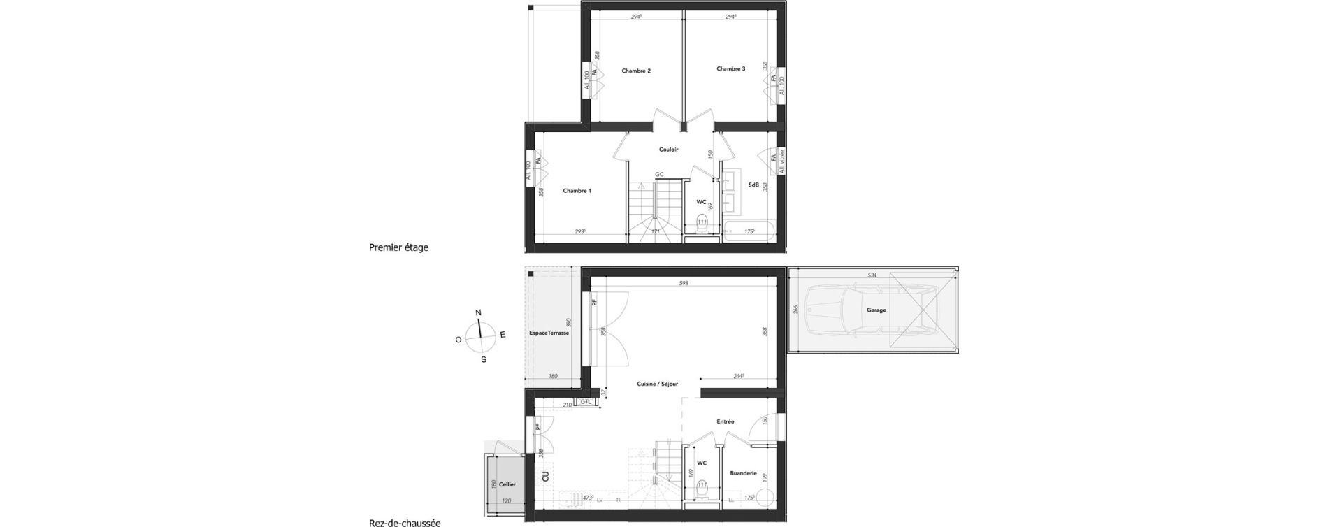 Maison T4 de 90,93 m2 &agrave; Marignier Centre