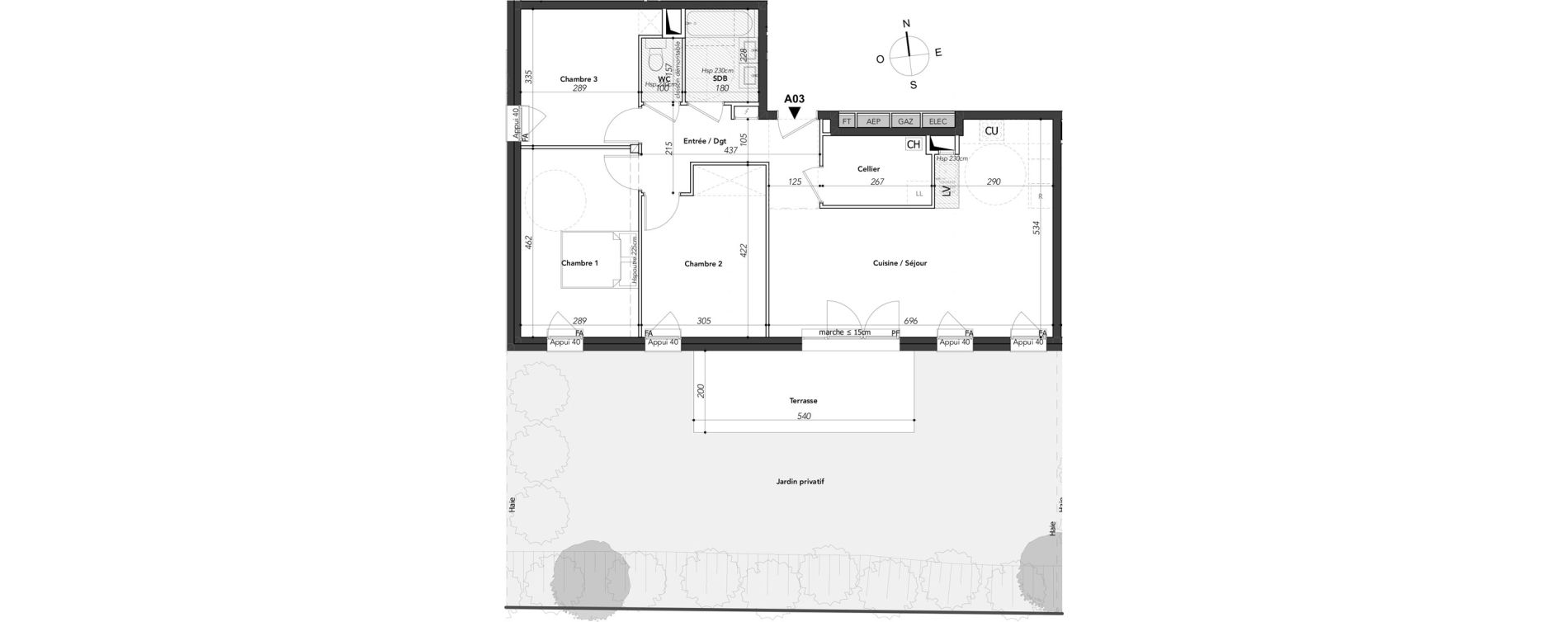 Appartement T4 de 80,92 m2 &agrave; Marignier Centre