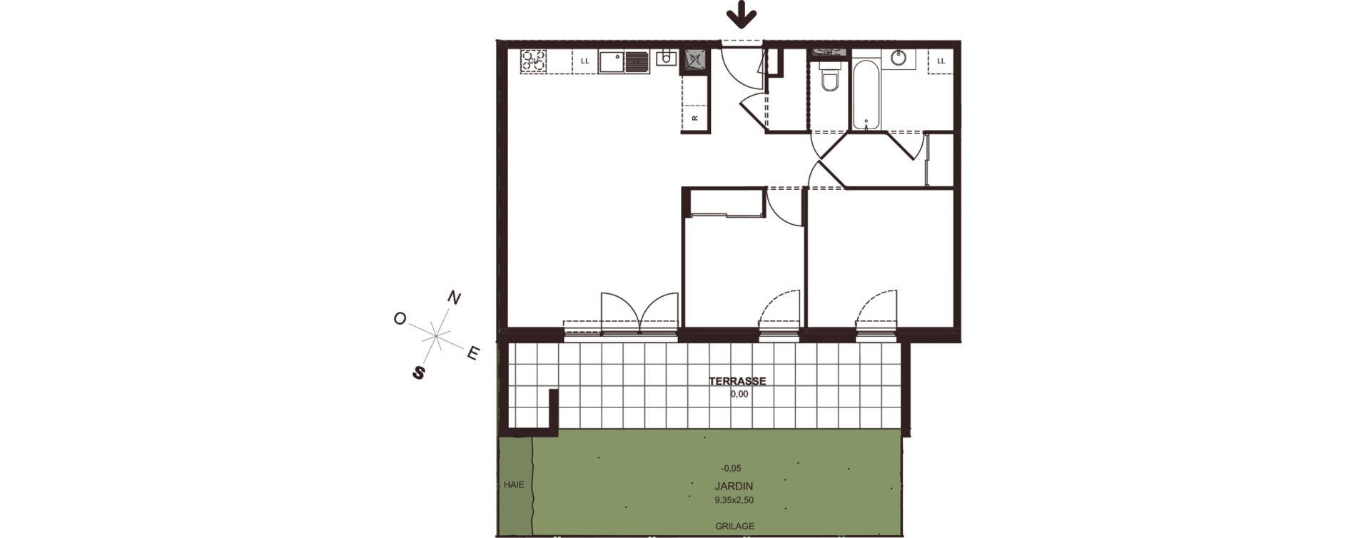 Appartement T3 de 65,61 m2 &agrave; Marignier Centre