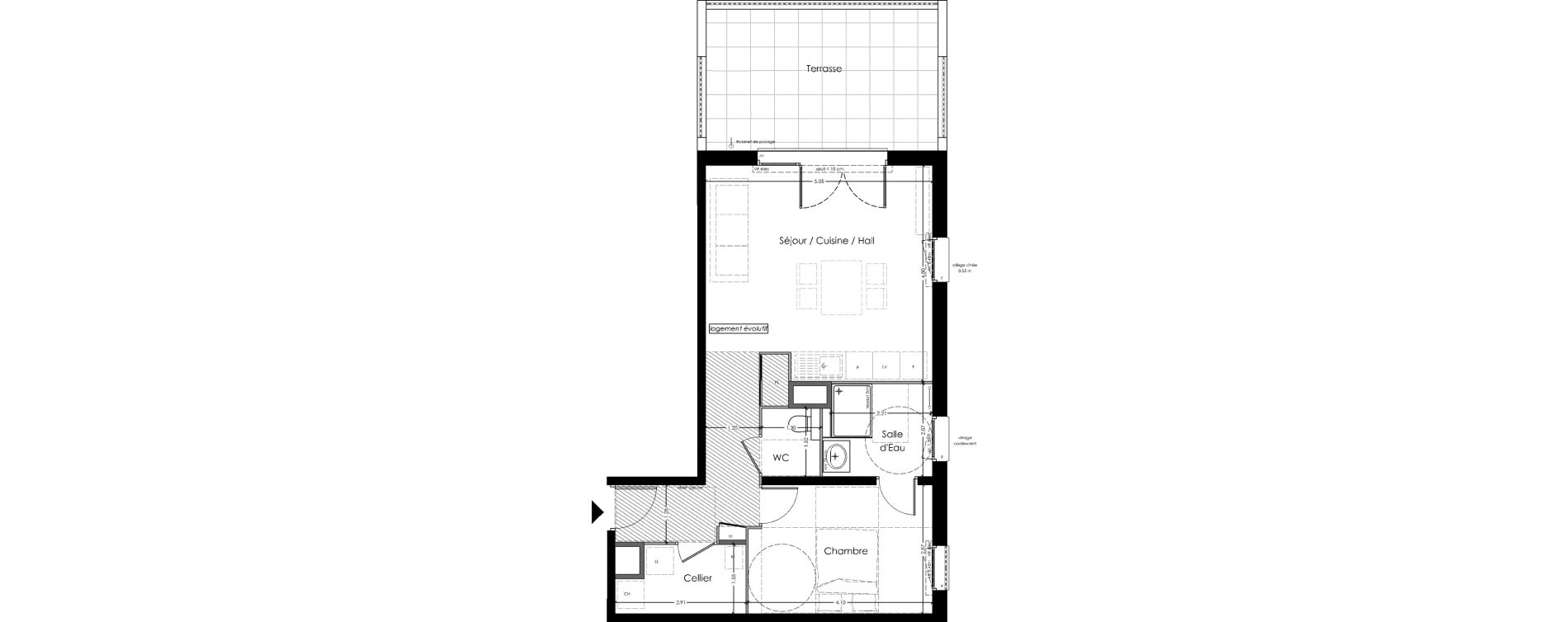 Appartement T2 de 53,34 m2 &agrave; Marignier Centre