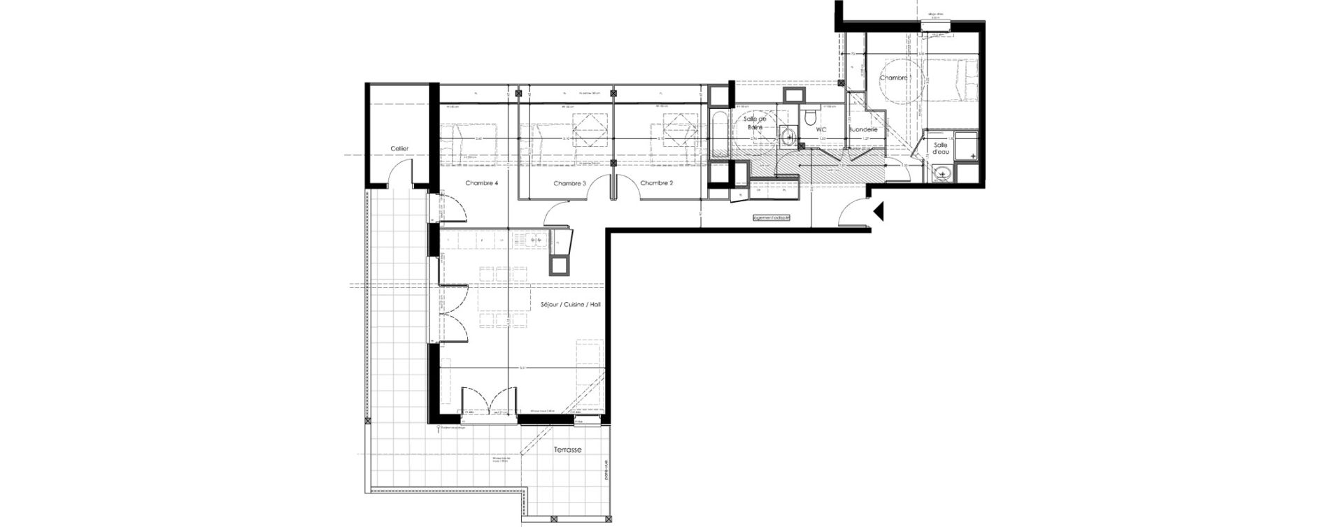 Appartement T5 de 106,31 m2 &agrave; Marignier Centre