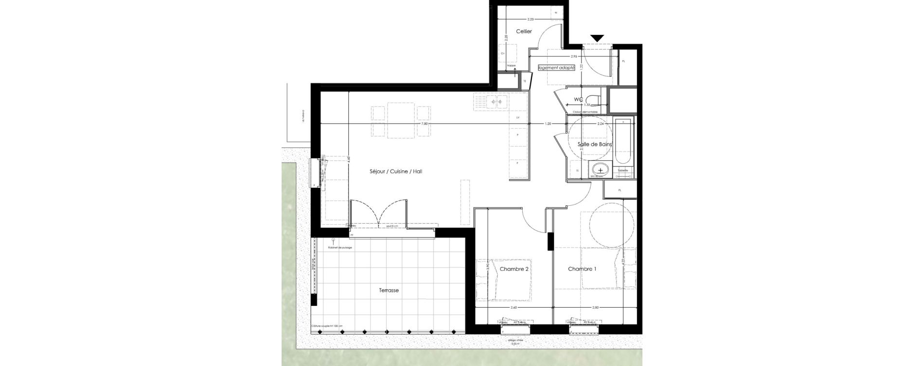 Appartement T3 de 73,45 m2 &agrave; Marignier Centre
