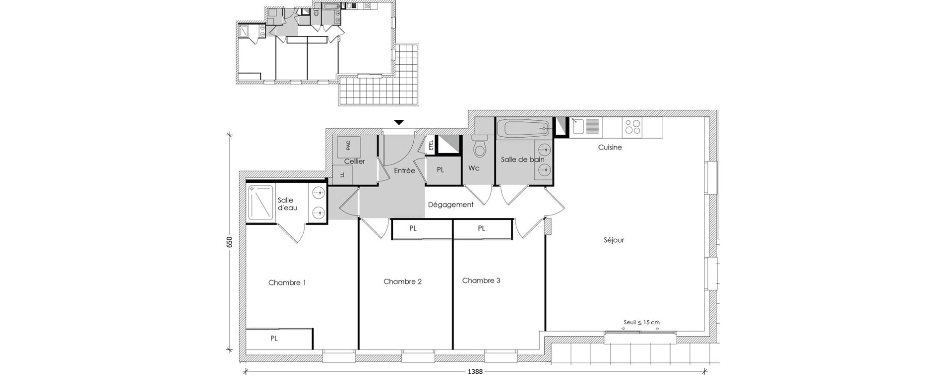 Appartement T4 de 84,21 m2 &agrave; Massongy Centre