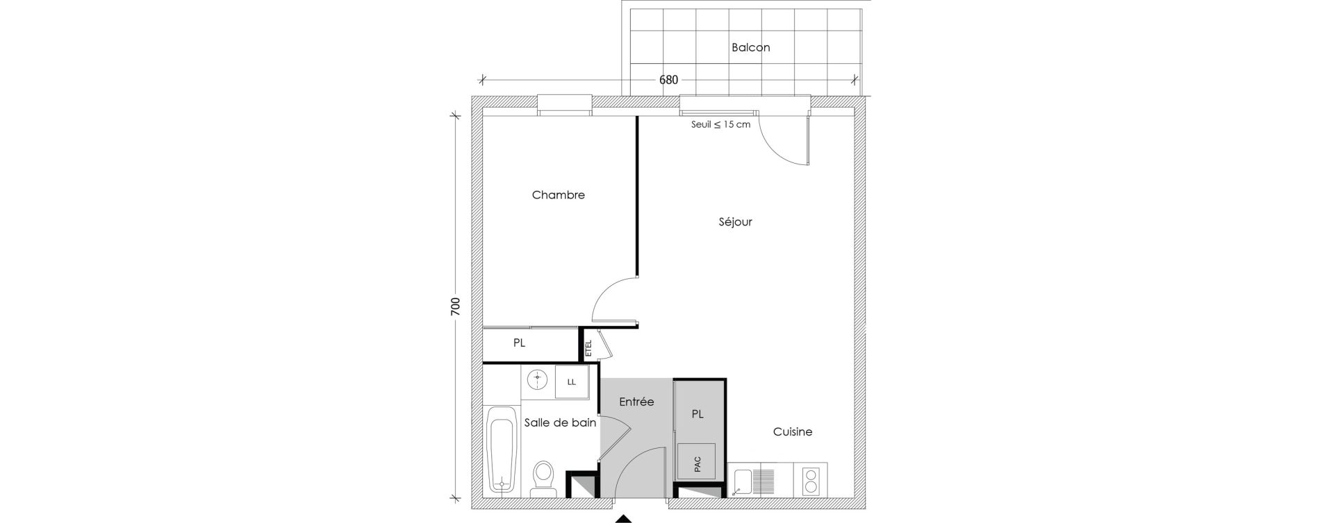 Appartement T2 de 45,98 m2 &agrave; Massongy Centre