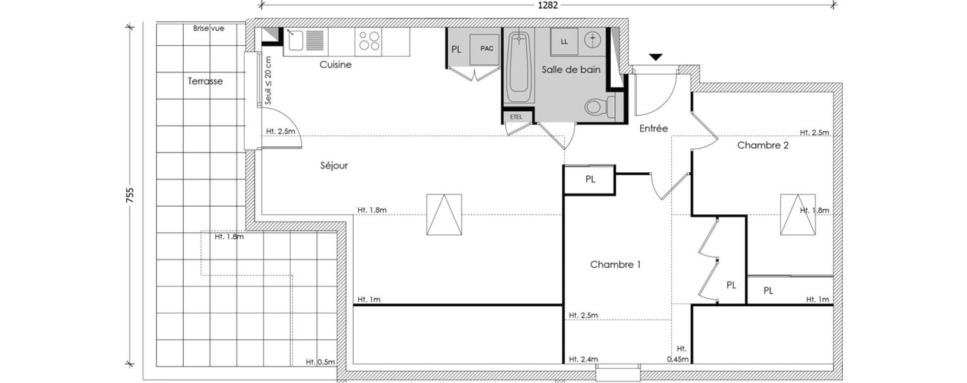 Appartement T3 de 54,71 m2 &agrave; Massongy Centre