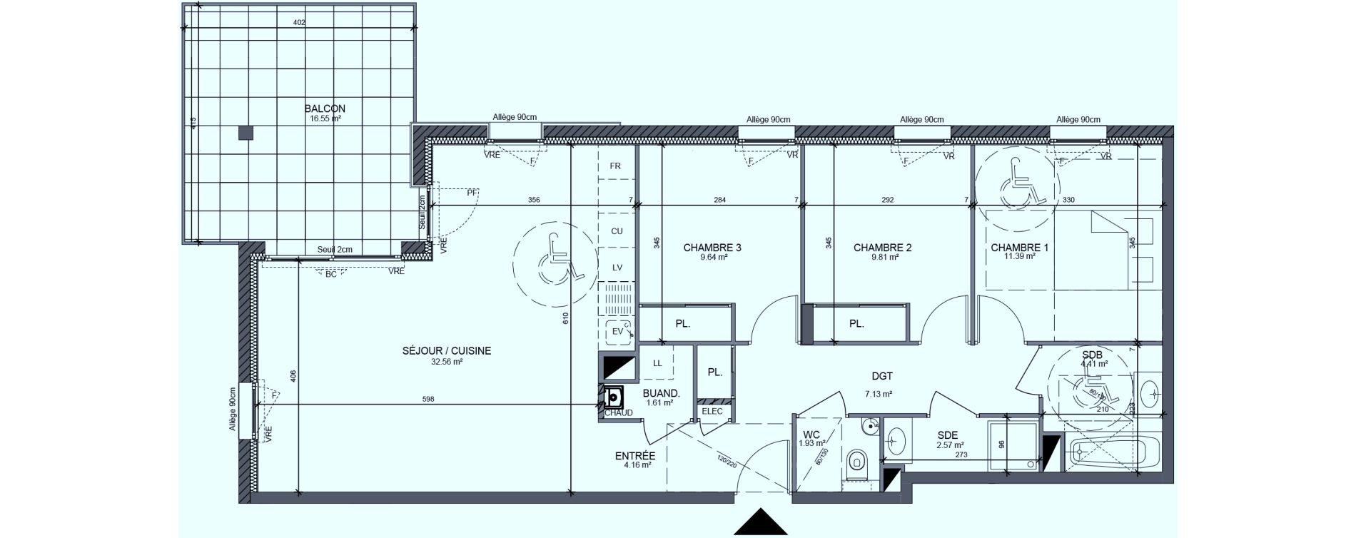 Appartement T4 de 85,51 m2 &agrave; Messery Centre