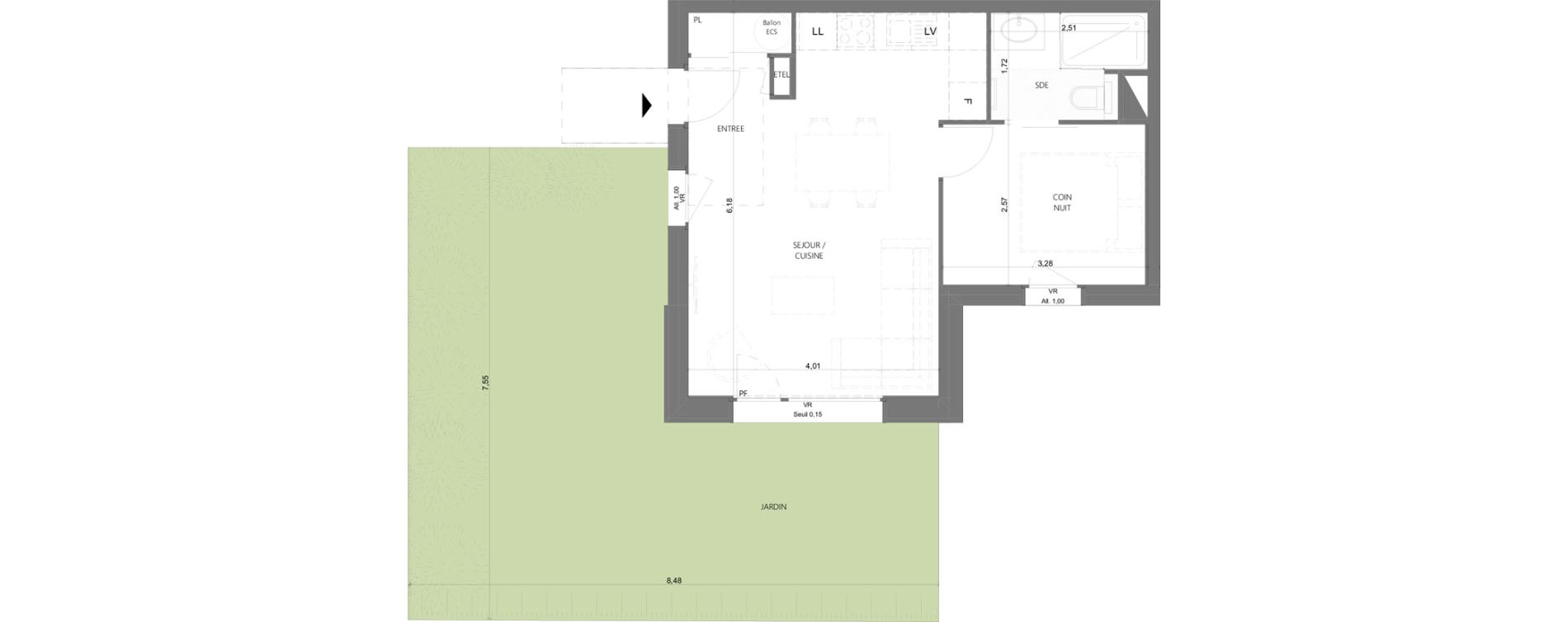 Appartement T2 de 38,13 m2 &agrave; Morzine Centre