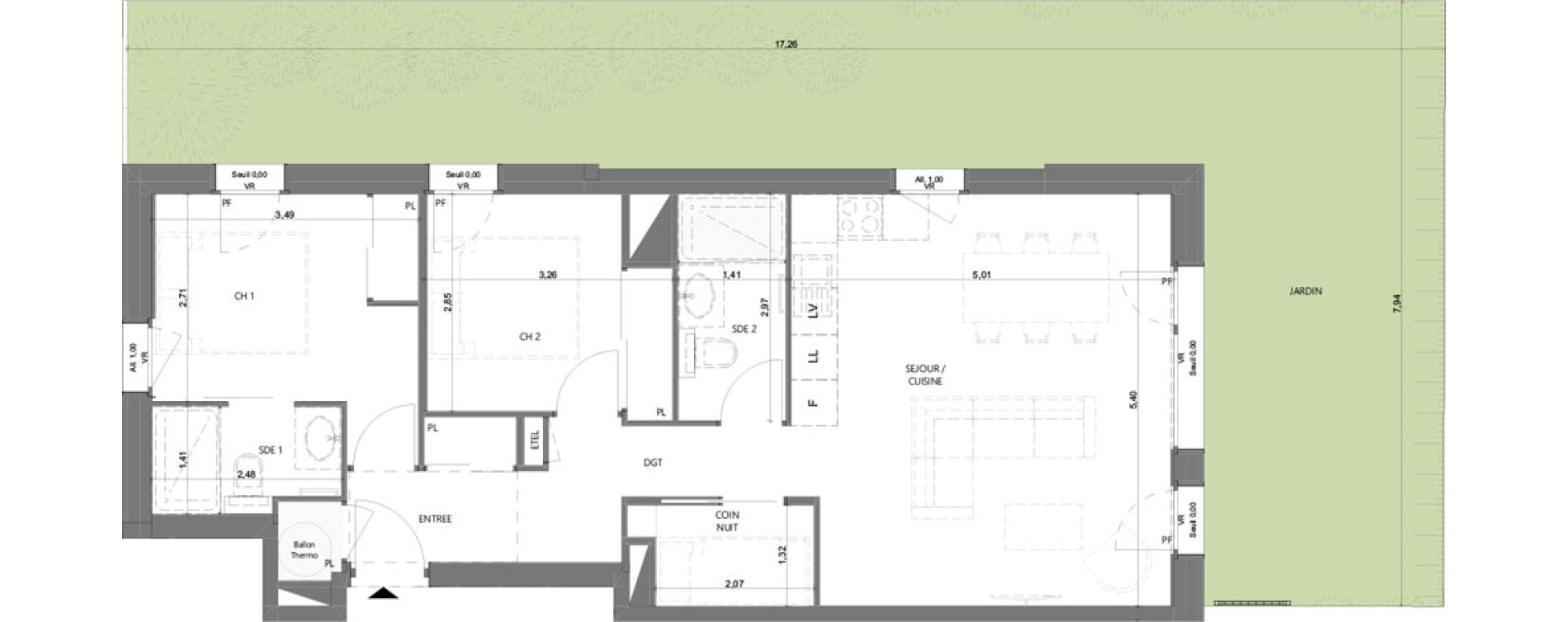 Appartement T3 de 64,66 m2 &agrave; Morzine Centre