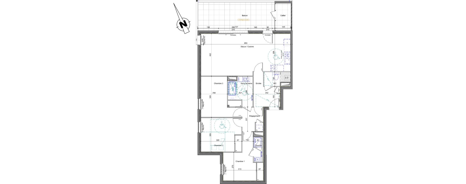 Appartement T4 de 87,85 m2 &agrave; Neuvecelle Centre