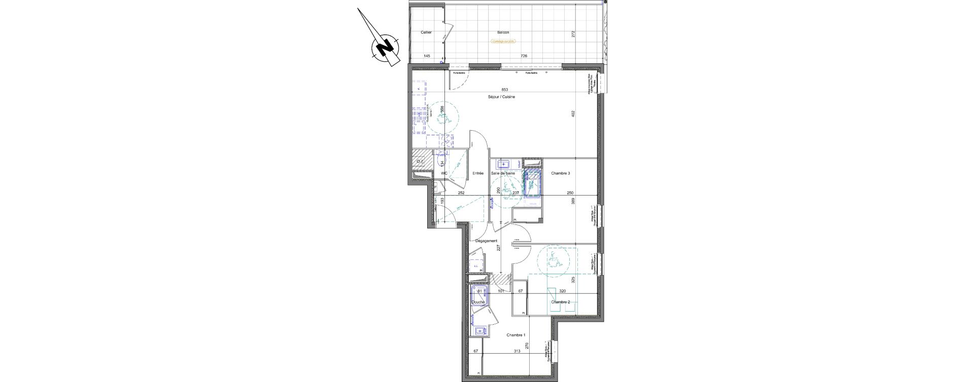 Appartement T4 de 87,85 m2 &agrave; Neuvecelle Centre
