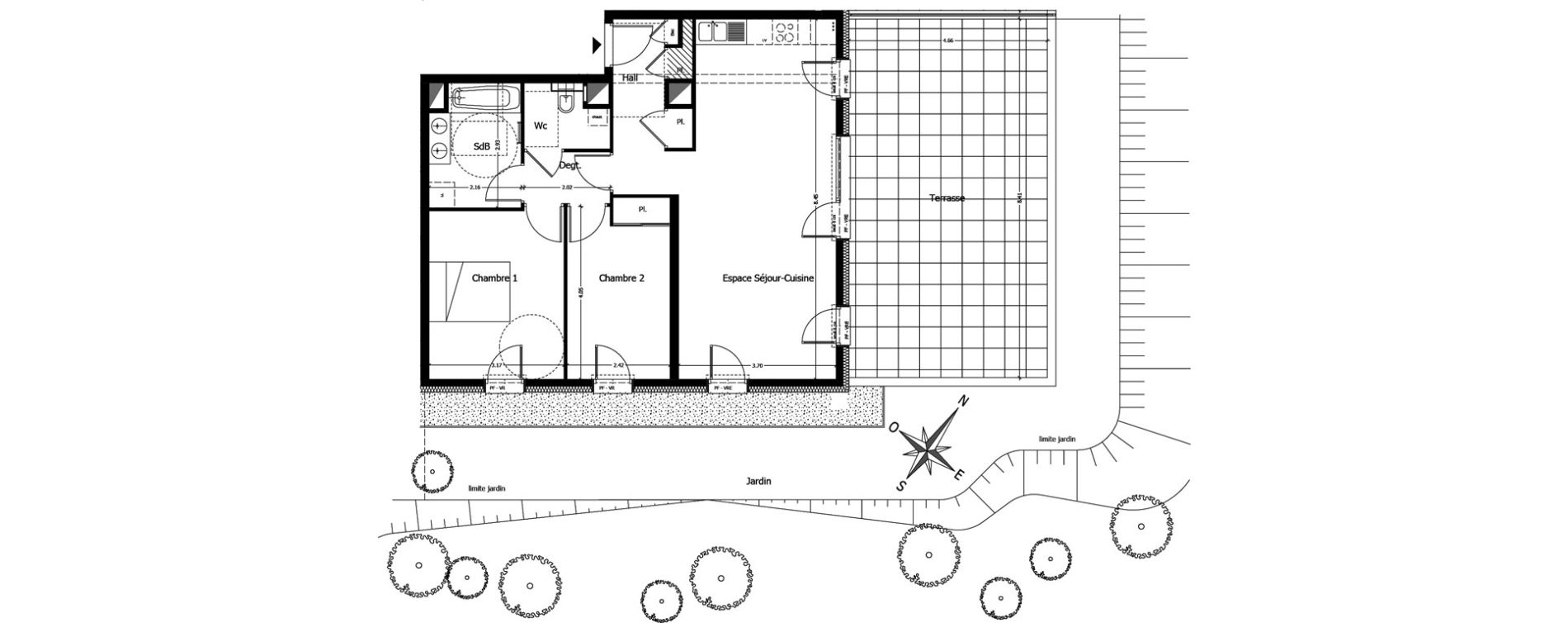 Appartement T3 de 70,10 m2 &agrave; Neydens Centre
