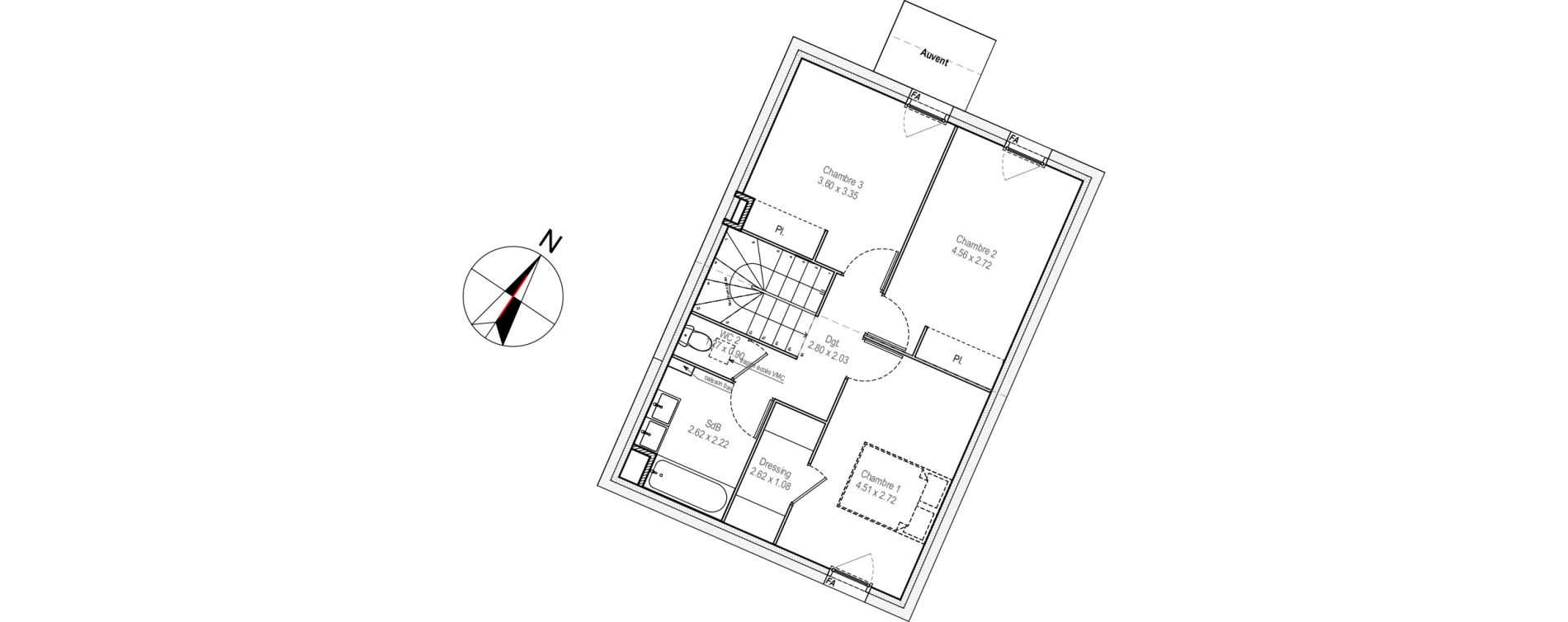 Maison T4 de 101,81 m2 &agrave; Perrignier Centre