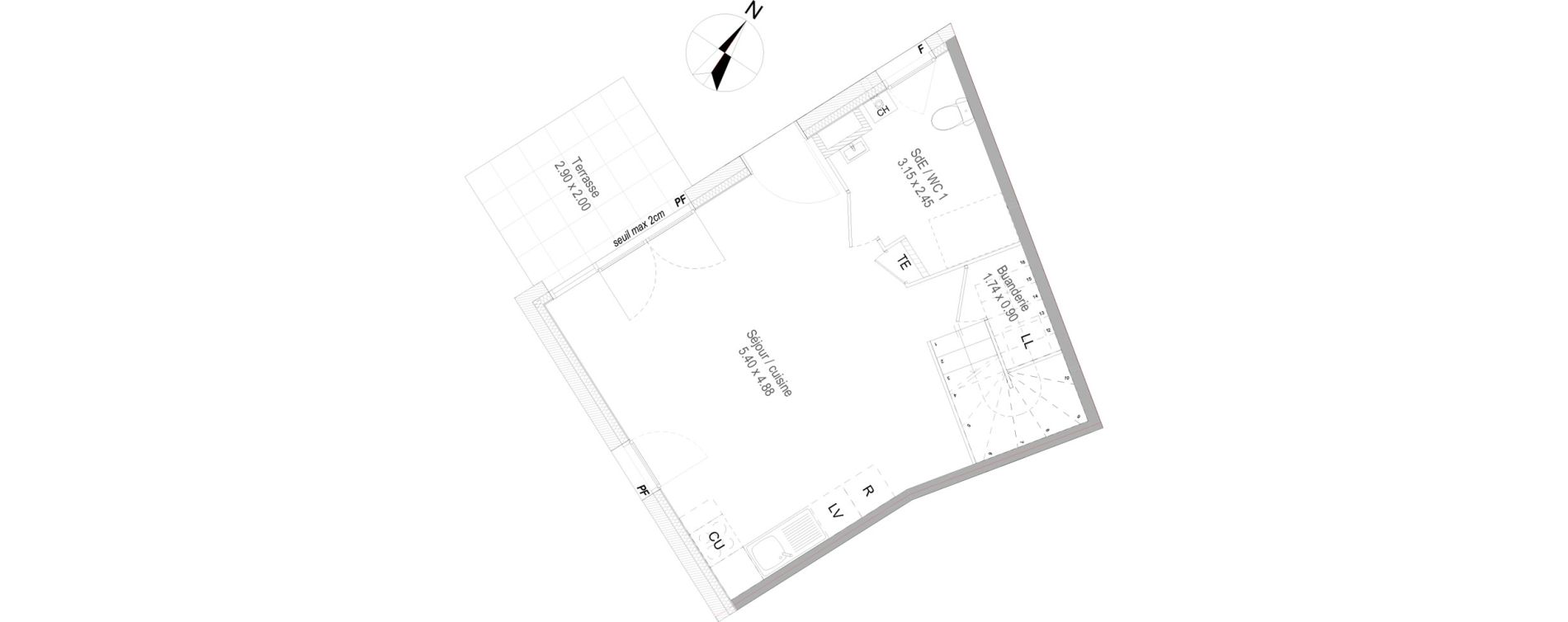 Appartement T5 de 96,80 m2 &agrave; Perrignier Centre