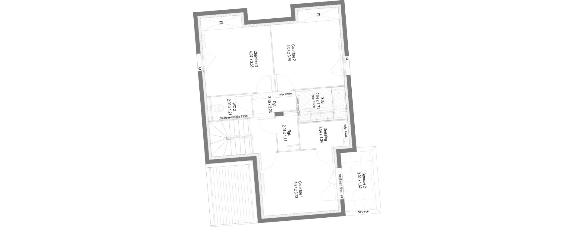 Appartement T4 de 102,76 m2 &agrave; Perrignier Centre