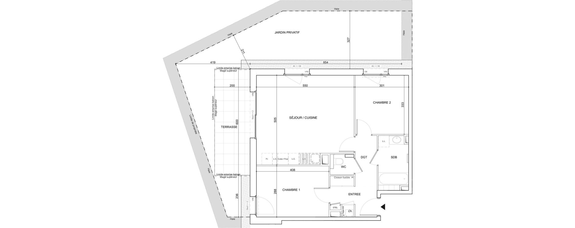 Appartement T3 de 63,02 m2 &agrave; Poisy Centre