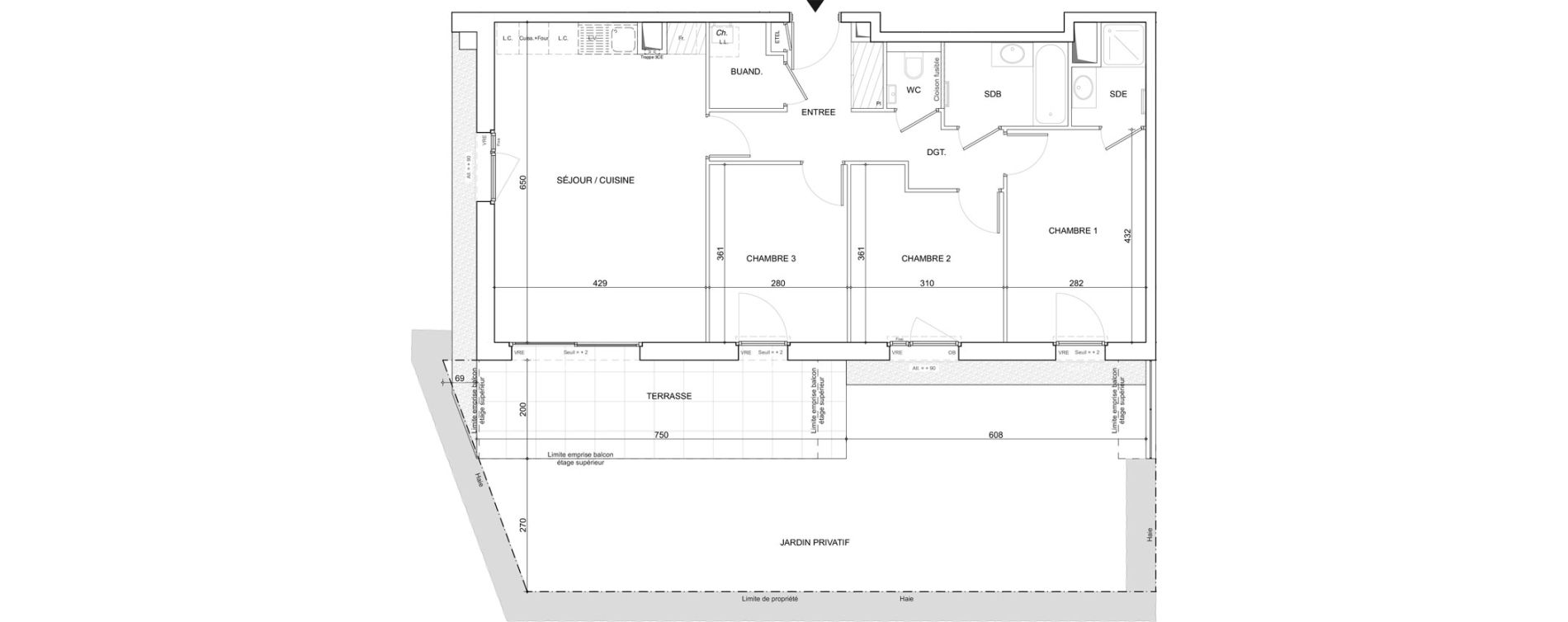 Appartement T4 de 80,18 m2 &agrave; Poisy Centre