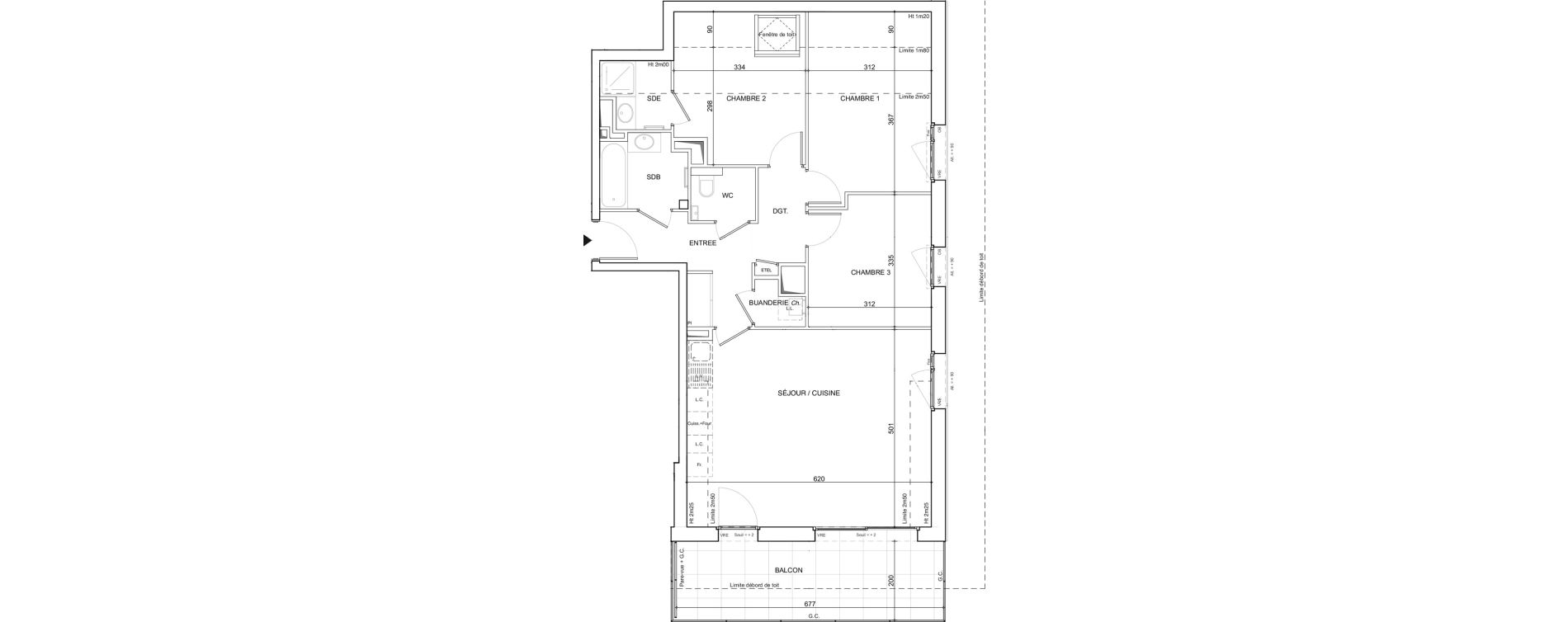 Appartement T4 de 82,38 m2 &agrave; Poisy Centre