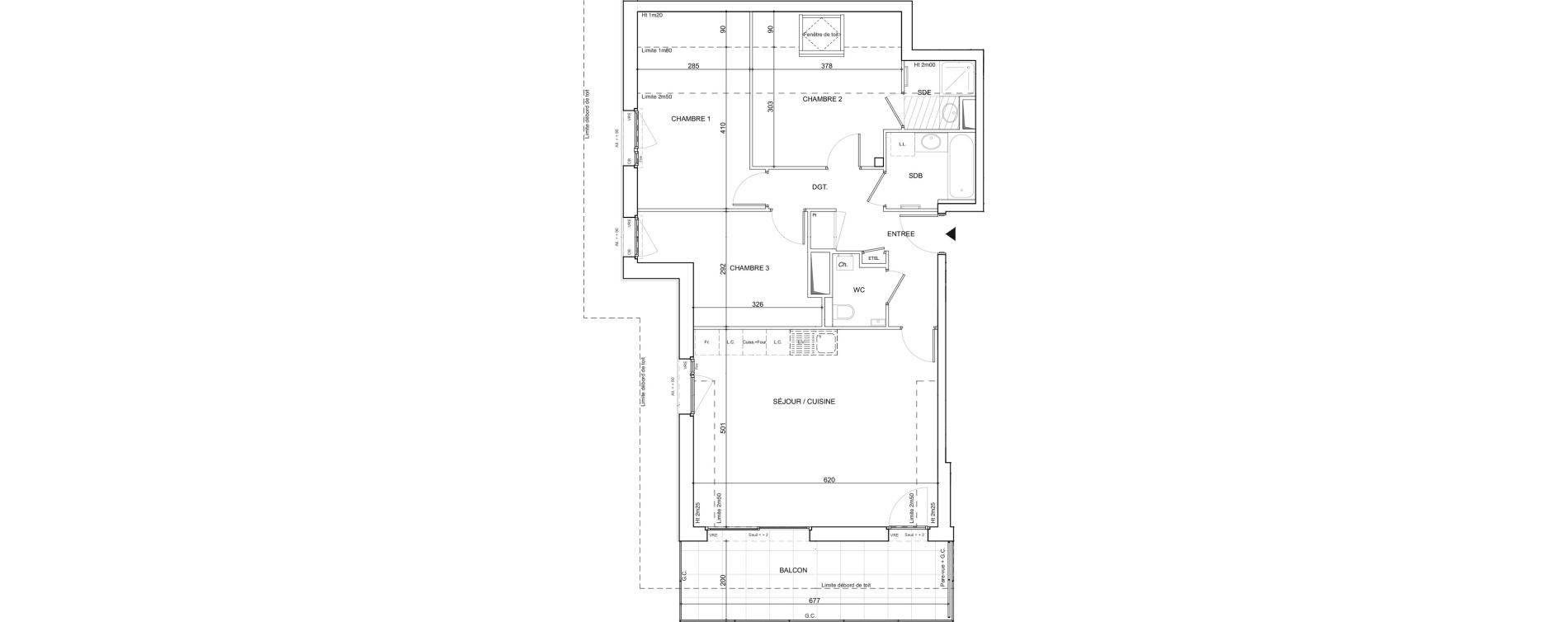 Appartement T4 de 82,56 m2 &agrave; Poisy Centre