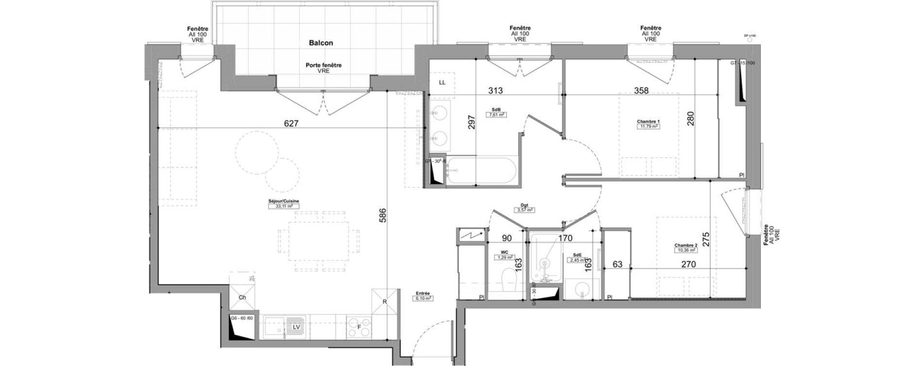 Appartement T3 de 76,28 m2 &agrave; Praz-Sur-Arly Centre